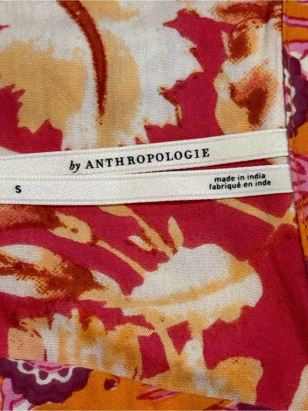 Anthropologie Floral Pajama Top Small Lounge Button Up Boho Cottagecore Feminine